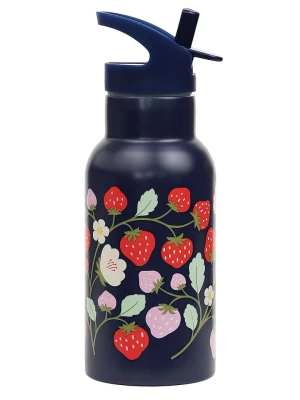 a little lovely company Bidon "Strawberries" w kolorze granatowym - 350 ml rozmiar: onesize