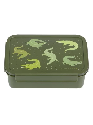 a little lovely company Pojemnik "Crocodiles" w kolorze zielonym na lunch - 22 x 14,5 x 7 cm rozmiar: onesize