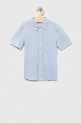 Abercrombie & Fitch koszula bawełniana kolor niebieski