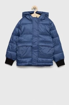 Abercrombie & Fitch kurtka dziecięca kolor niebieski