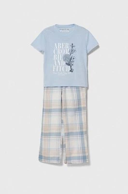 Abercrombie & Fitch piżama dziecięca kolor niebieski wzorzysta