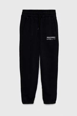 Abercrombie & Fitch spodnie dresowe kolor czarny z nadrukiem