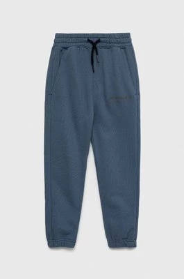 Abercrombie & Fitch spodnie dresowe kolor niebieski z nadrukiem
