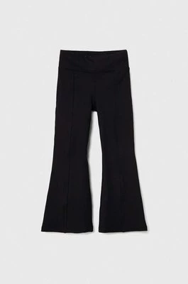 Abercrombie & Fitch spodnie dziecięce kolor czarny gładkie