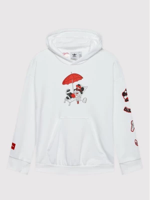 adidas Bluza Disney Mickey And Friends HF7578 Biały Relaxed Fit