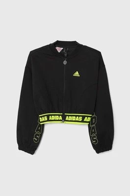 adidas bluza dziecięca JG D CROP BMBER kolor czarny z nadrukiem Adidas