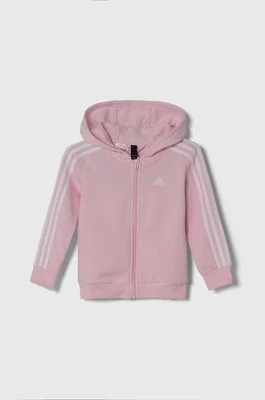 adidas bluza kolor różowy z kapturem gładka Adidas