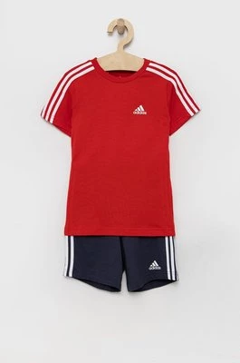 adidas komplet bawełniany dziecięcy HF1905 kolor czerwony Adidas