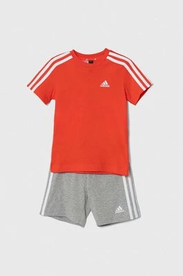 adidas komplet bawełniany dziecięcy kolor czerwony Adidas