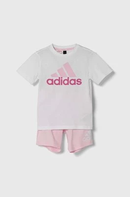 adidas komplet bawełniany dziecięcy kolor różowy Adidas