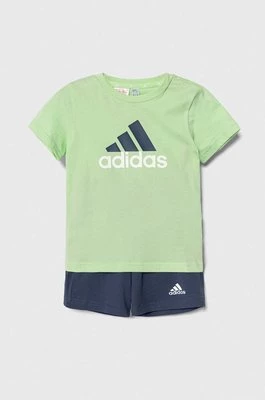 adidas komplet bawełniany dziecięcy kolor zielony Adidas