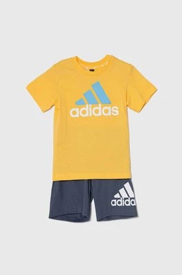 adidas komplet bawełniany dziecięcy kolor żółty Adidas