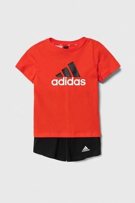adidas komplet bawełniany niemowlęcy kolor pomarańczowy Adidas