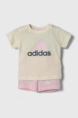 adidas komplet bawełniany niemowlęcy kolor różowy Adidas