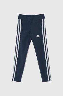 adidas legginsy dziecięce kolor niebieski z aplikacją Adidas