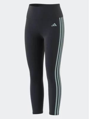 adidas Legginsy Train Essentials AEROREADY 3-Stripes High-Waisted Training Leggings IJ9576 Niebieski