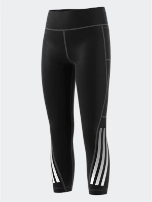 adidas Legginsy Training AEROREADY 3-Stripes High-Rise 7/8 Optime Pocket Leggings IJ7121 Czarny