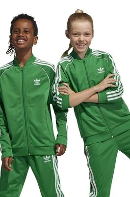 adidas Originals bluza dziecięca kolor zielony z aplikacją