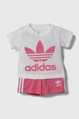 adidas Originals komplet bawełniany dziecięcy kolor różowy
