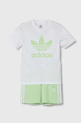 adidas Originals komplet bawełniany dziecięcy kolor zielony