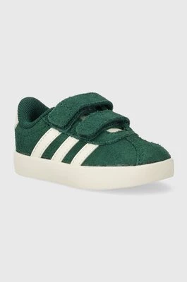 adidas sneakersy zamszowe dziecięce VL COURT 3.0 CF I kolor zielony Adidas