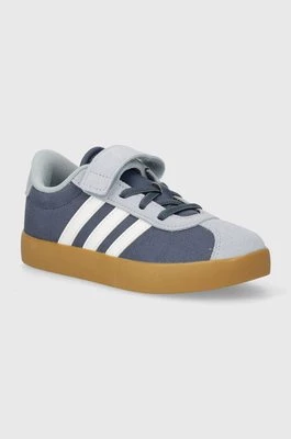 adidas sneakersy zamszowe dziecięce VL COURT 3.0 EL C kolor niebieski Adidas