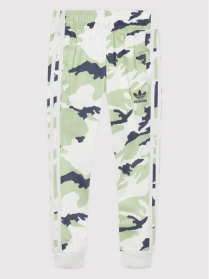 adidas Spodnie dresowe Camo Sst HB9434 Zielony Regular Fit