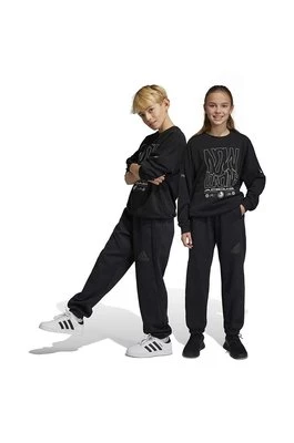 adidas spodnie dresowe dziecięce U FI LOGO kolor czarny gładkie Adidas