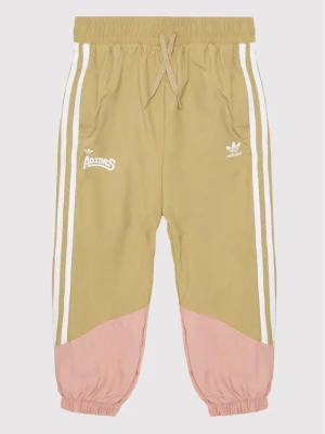 adidas Spodnie dresowe Woven HC4541 Beżowy Loose Fit