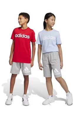 adidas szorty bawełniane dziecięce U BL kolor szary melanżowe regulowana talia Adidas