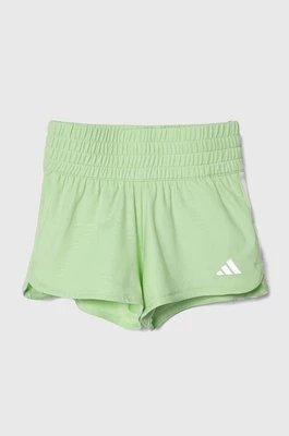 adidas szorty dziecięce kolor zielony z aplikacją Adidas