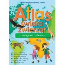 Atlas zwierząt świata z naklejkami i plakatem Foksal
