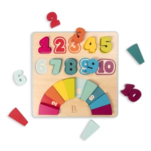 B.Toys, Drewniana układanka edukacyjna Counting Rainbows B toys