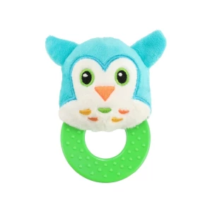 Baby Mix Baby pluszowa grzechotka z gryzakiem Sowa