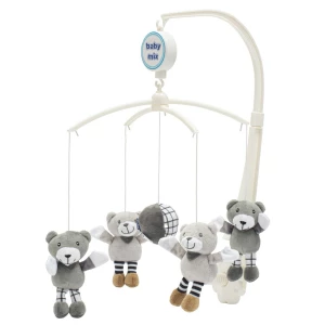 Baby Mix Karuzela nad łóżeczko Małe misie, szara