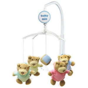 Baby Mix Karuzela nad łóżeczko Niedźwiadki i kostka, d. 36 cm