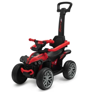 Baby Mix Odpychacz dla dzieci z prowadnicą Mega Prime EVA, czerwony