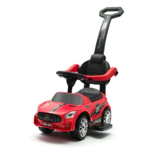 Baby Mix Odpychacz z dźwiękiem i prowadnicą Racer, czerwony