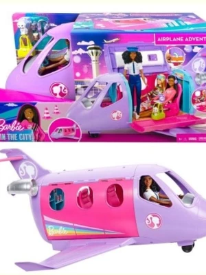 Barbie SAMOLOT + LALKA Airplane Adventures Doll Zestaw Pilot Akcesori HCD49