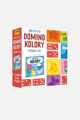 Baw się i ucz Domino Kolory Gra i książka WILGA PLAY