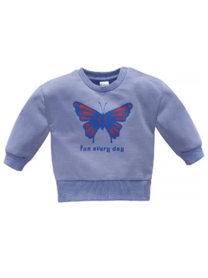 Bawełniana bluza niemowlęca Imagine lawenda z motylem Pinokio