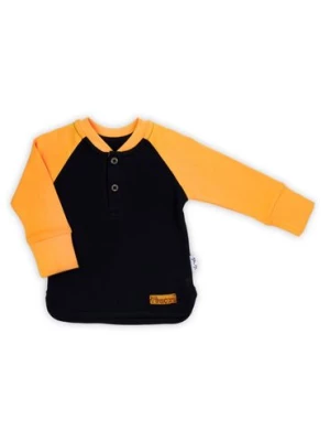 Bawełniana  bluzka z długim rękawem - żółto - czarna Nicol
