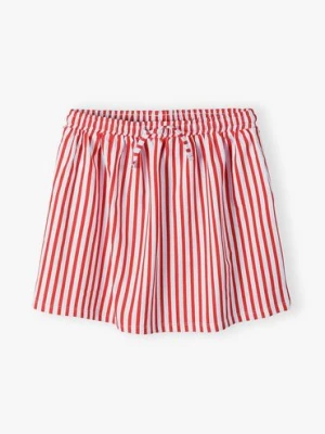 Bawełniana spódnica dla dziewczynki - biało - czerwone paski Lincoln & Sharks by 5.10.15.
