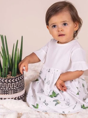 Bawełniana sukienka niemowlęca z motywem leśnym Nicol