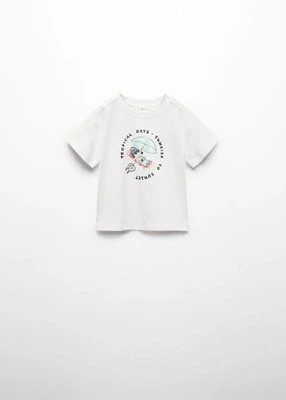 Bawełniany wzorzysty t-shirt MANGO BABY