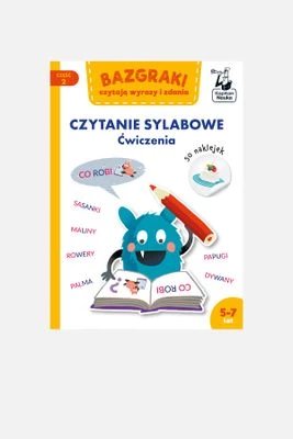 "Bazgraki czytają wyrazy i zdania. Czytanie sylabowe. Ćwiczenia. Bazgraki. Część 2" książka z zadaniami KAPITAN NAUKA