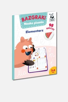 "Bazgraki. Nauka pisania. Elementarz" książka z zadaniami KAPITAN NAUKA
