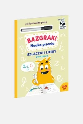 "Bazgraki. Nauka pisania. Szlaczki i litery. Ćwiczenia" książka z zadaniami KAPITAN NAUKA