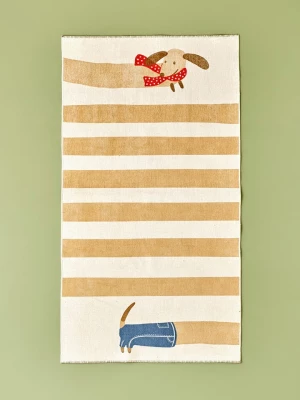 BELLA MAISON Dywan "Sausage Dog" w kolorze kremowo-jasnobrązowym - 150 x 80 cm rozmiar: onesize