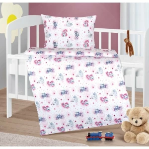 Bellatex Bawełniana pościel do łóżeczka Agata Unicorn różowy, 90 x 135 cm, 45 x 60 cm Bellatex Bawełniana pościel do łóżeczka Agata Unicorn różowy, 90 x 135 cm, 45 x 60 cm